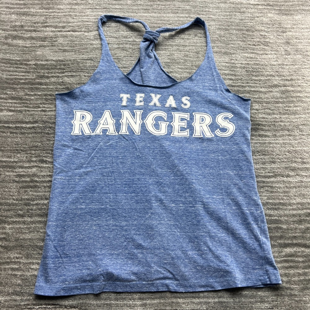 Texas Rangers Tank Top Size L Womens Pink Victoria's Secret MLB Baseball Blue