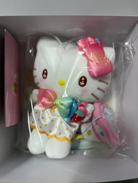 Hello Kitty 50th Anniversary Happy Birthday Plush Doll SET Limited Official MD