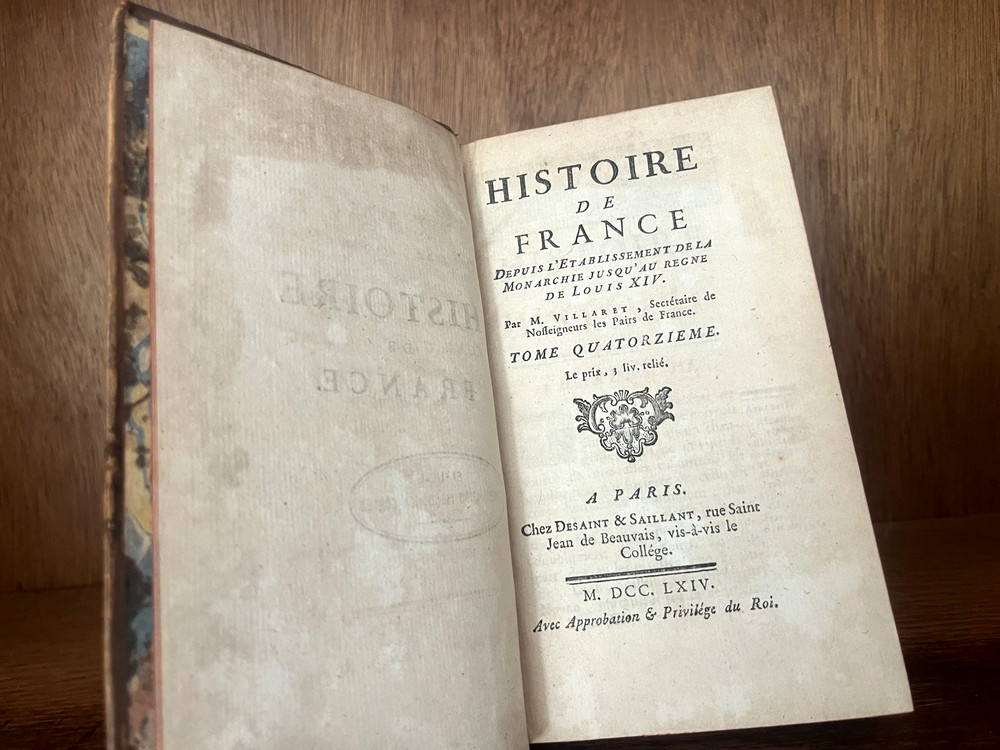 1764 History of France Antique Book Louis XIV Royal History Volume
