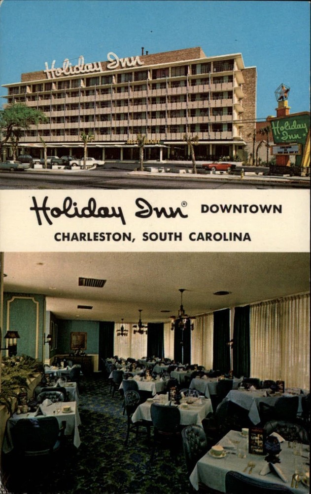 Holiday Inn Charleston South Carolina rambler? Convertible ~ 1950s-60s postcard