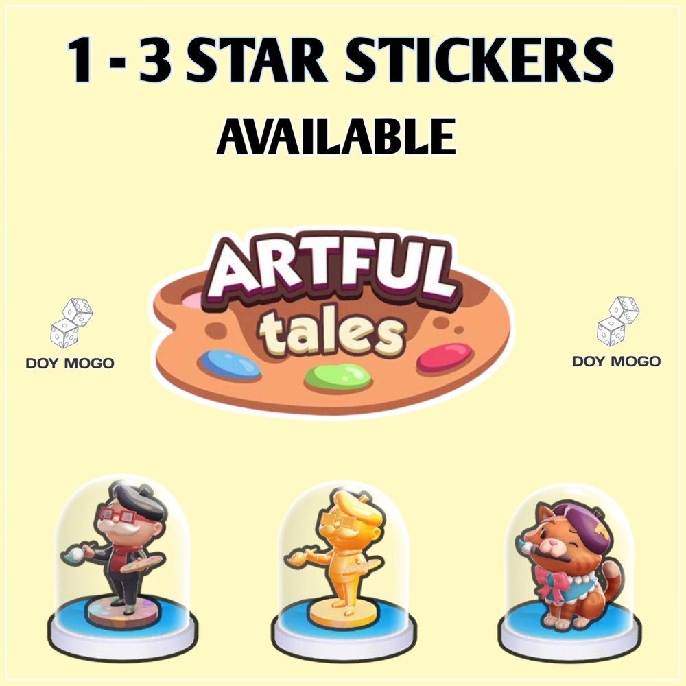 _ALL 1 - 3 Star Stickers_MONO_POLY_MO_GO - ARTFUL TALES SEASON⚡️FAST DELIVERY⚡️