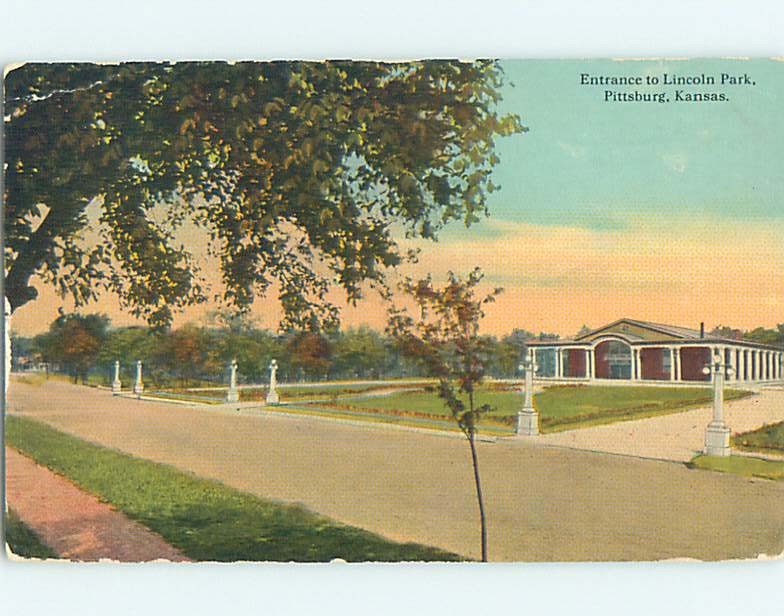 Bent Divided-Back PARK SCENE Pittsburg Kansas KS : make an offer hk8214