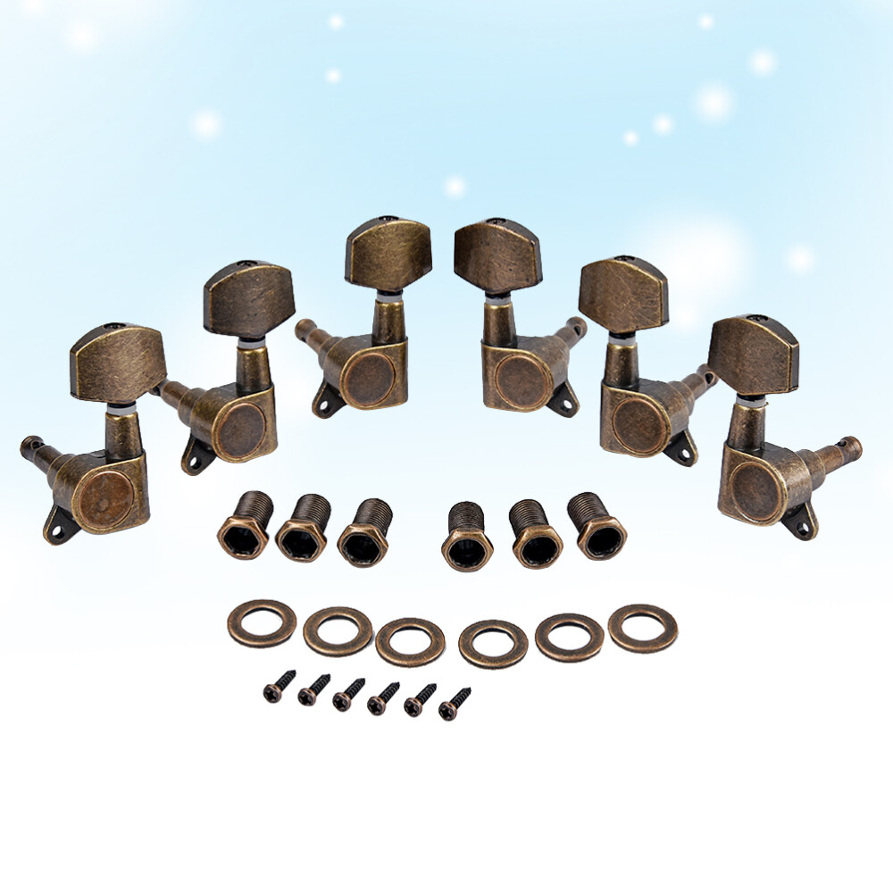6PCS Electric Guitar Tuner Ukulele Tuner Guitar Tuning Pegs Tuning Machine