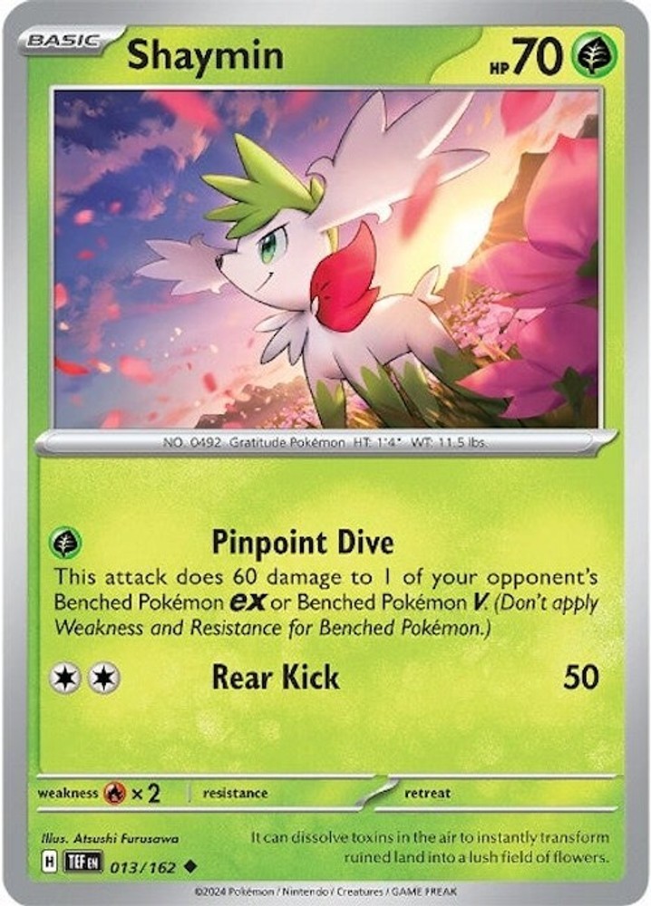 Shaymin TEF 013/162 Pokémon SV05: Temporal Forces Uncommon EN NM