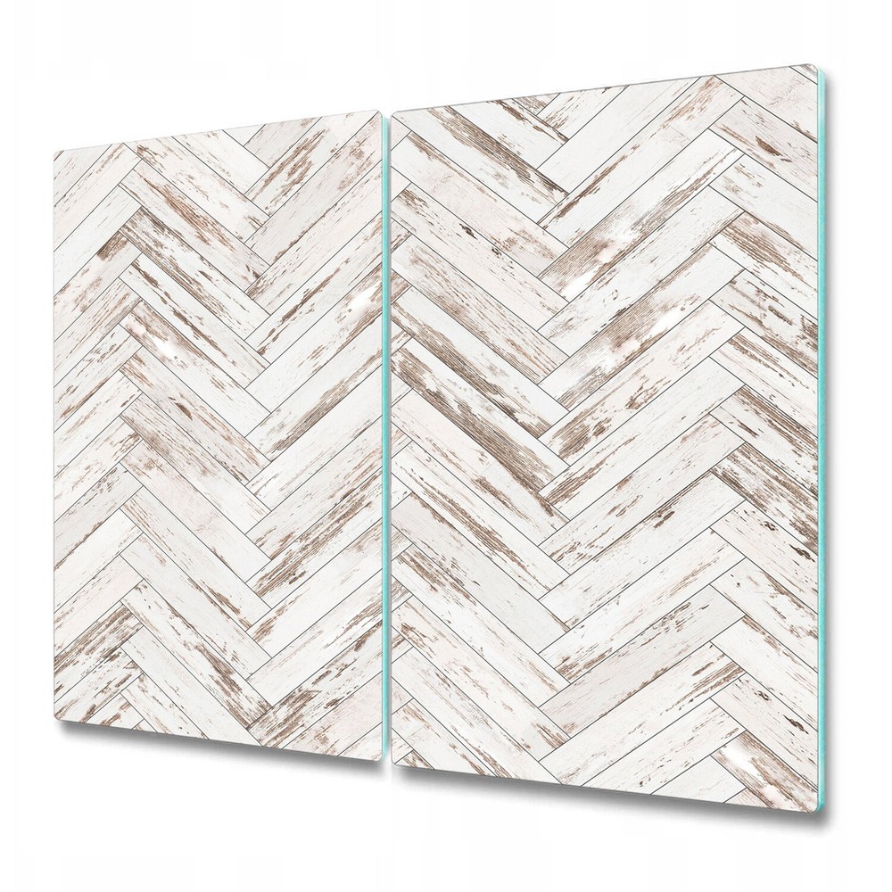 Glass Kitchen Chopping Cutting Board Wood Vintage chevron herringbone 2x30x52