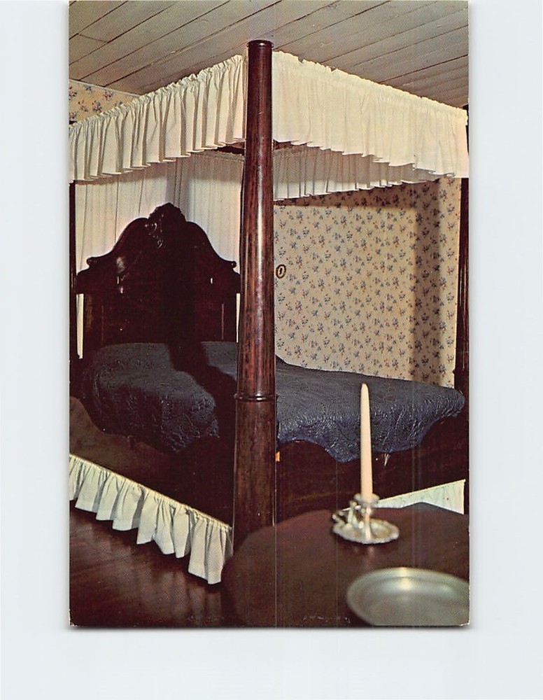 Postcard Bed in McLoughlin House Oregon City Oregon USA
