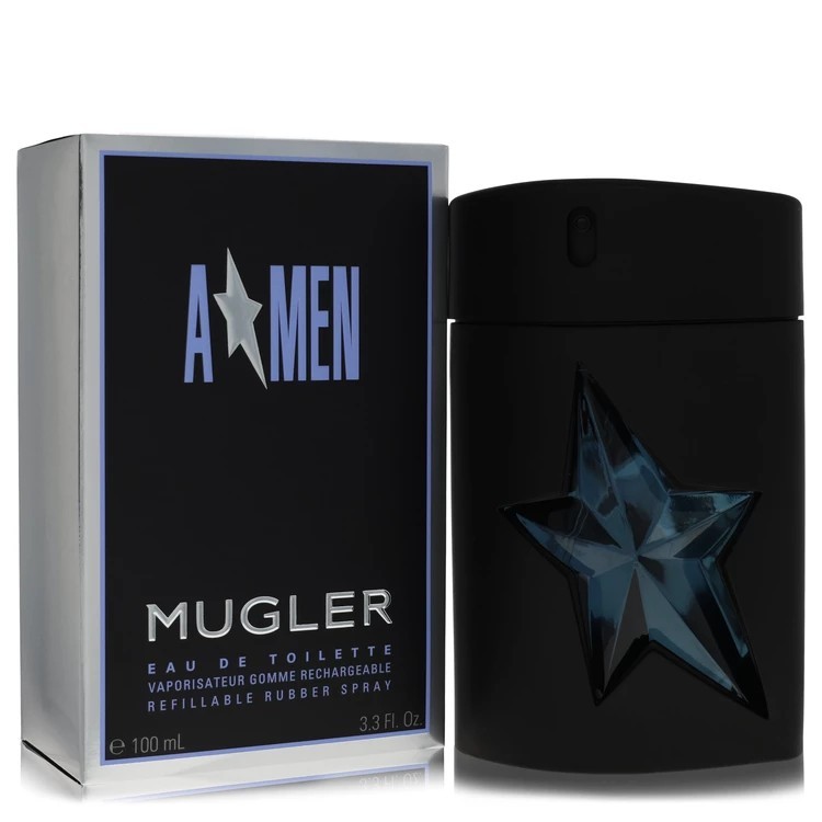 Angel Men A Men by Thierry Mugler 3.4 oz EDT Refillable Rubber Spray Cologne New