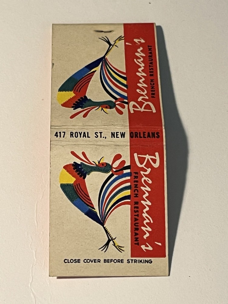 Vintage Matchbook BRENNAN’S FRENCH RESTAURANT NEW ORLEANS