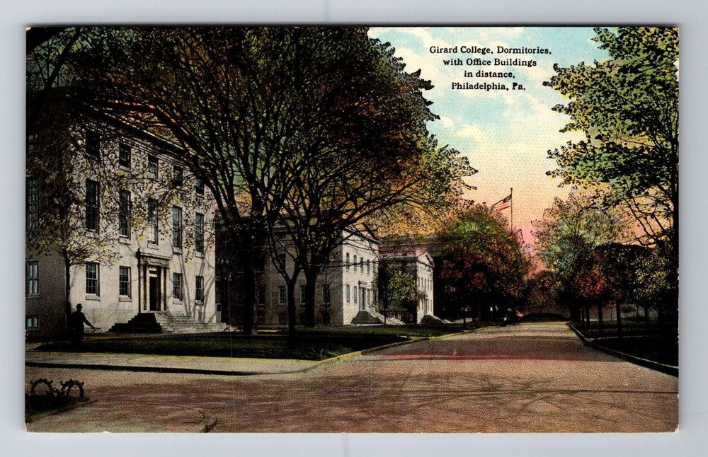 Philadelphia PA-Pennsylvania, Girard College Dormitories, Vintage Postcard