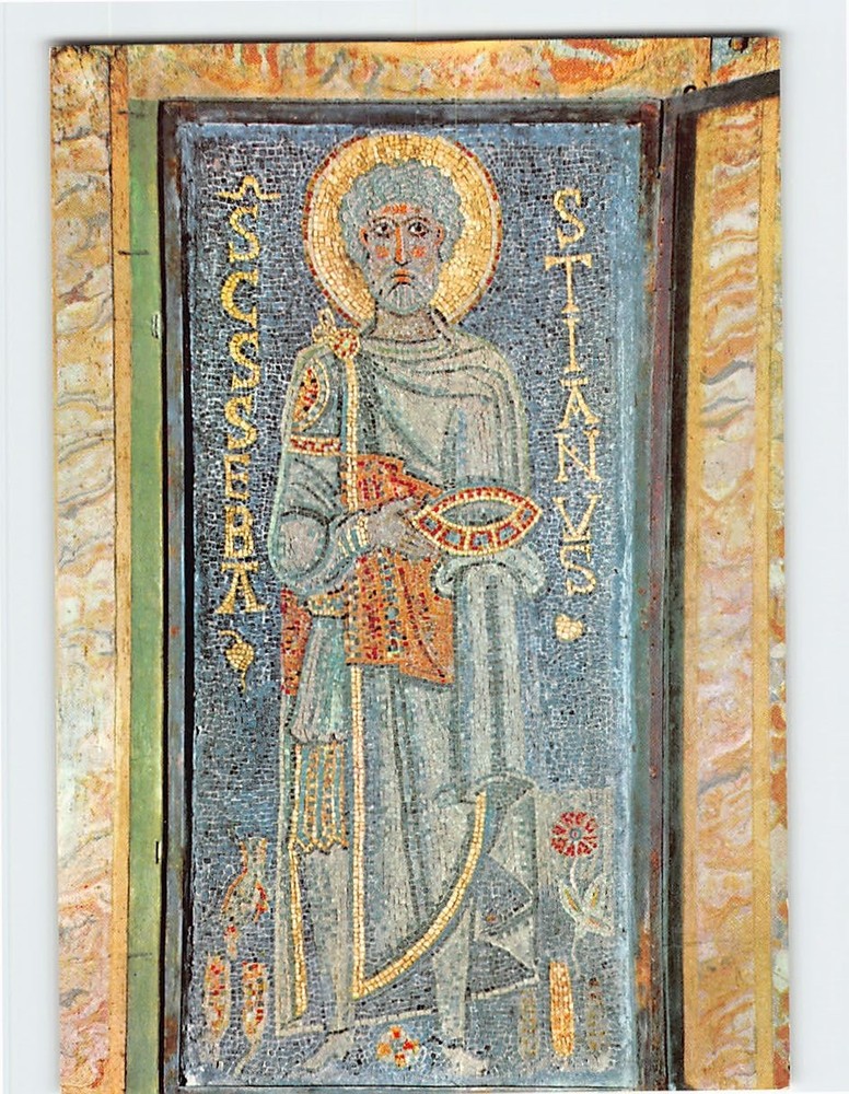 Postcard S. Sebastian Mosaic Basilica of S. Peter in Vincoli Rome Italy