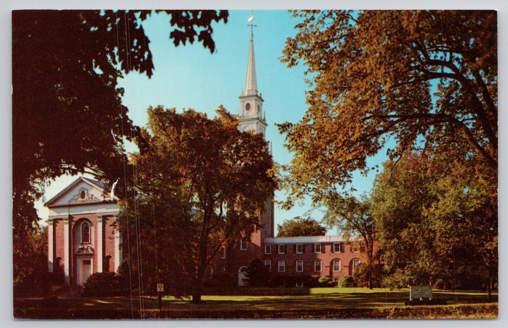 Worcester MA First Baptist Church Salisbury St Ektachrome Postcard NATCO Dexter