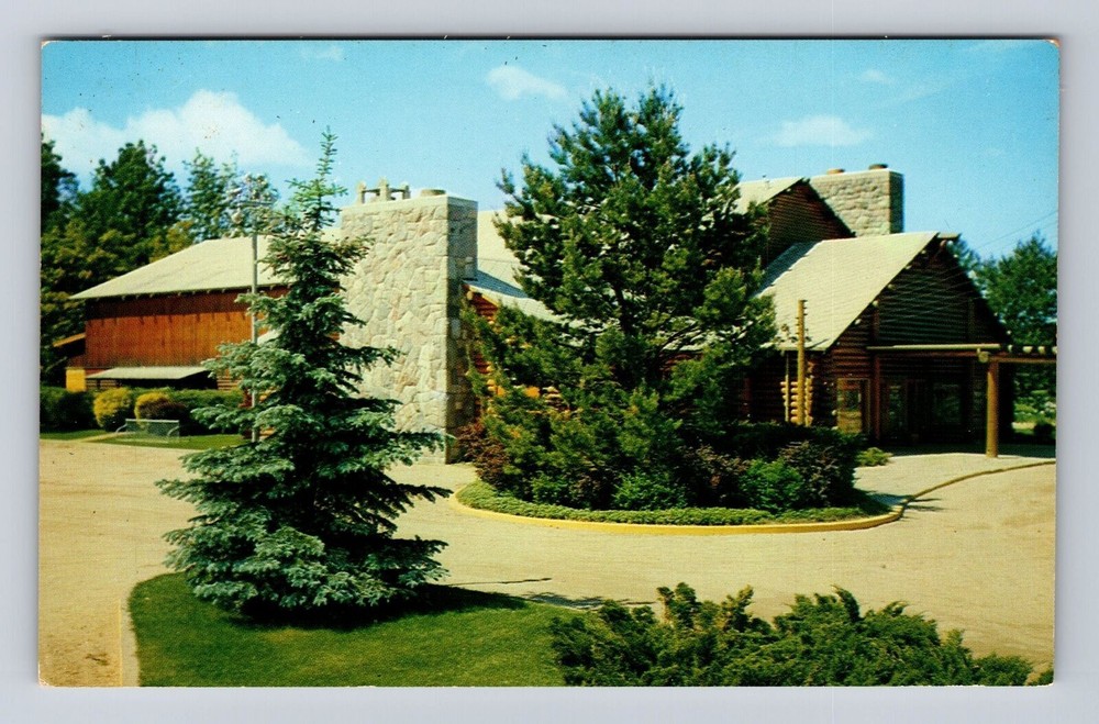 Houghton Lake MI-Michigan, Panoramic View Pines Theater, Vintage Postcard
