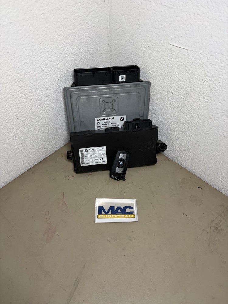 07-10 BMW E90 E92 N54 335i MSD81 Engine Computer CAS Key Set ECU DME 7 586 933