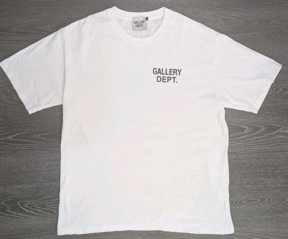 Gallery Dept T-Shirt Mens Large White Made in USA Hollywood CA Designer Summer