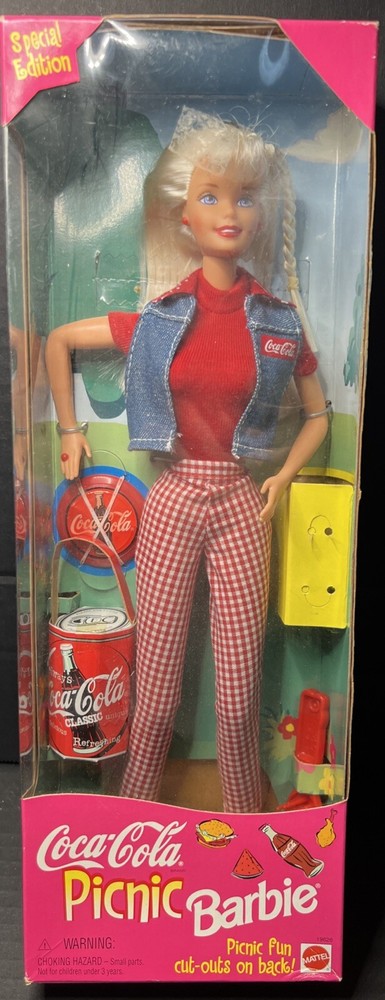 Mattel 1997 Coca-Cola Picnic Barbie Doll Special Edition 19626 NIB