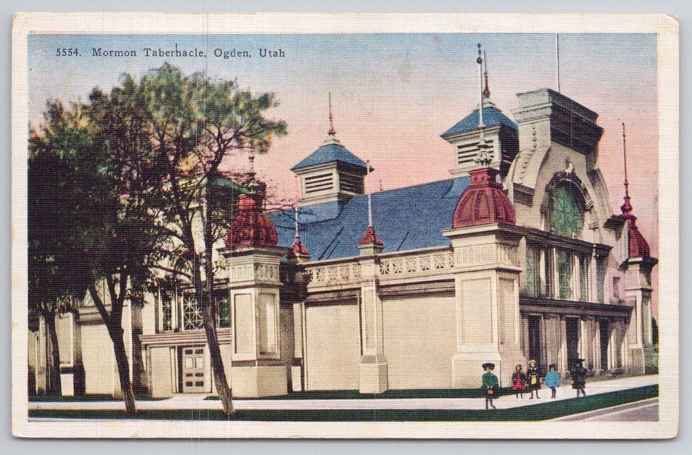 Mormon Tabernacle Ogden Utah Postcard Carpenter Paper Co Early 1900s