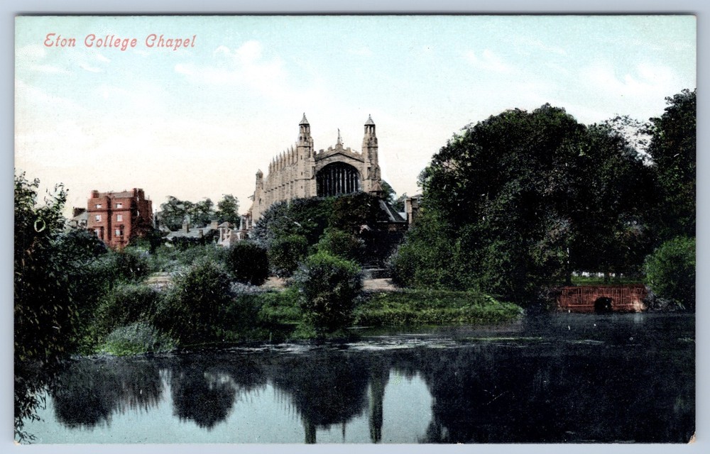 England UK Eton College Chapel Berkshire Landscape Unposted Valentine's Postcard