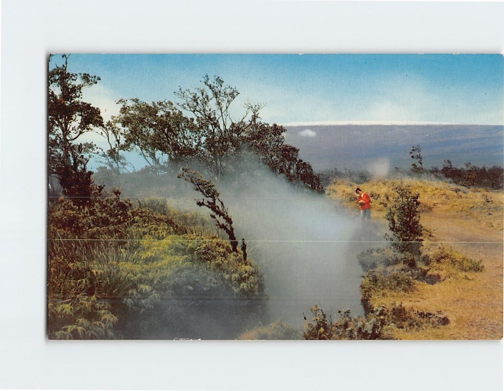 Postcard Steam Crack Hawaii Volcanoes National Park Hawaii USA