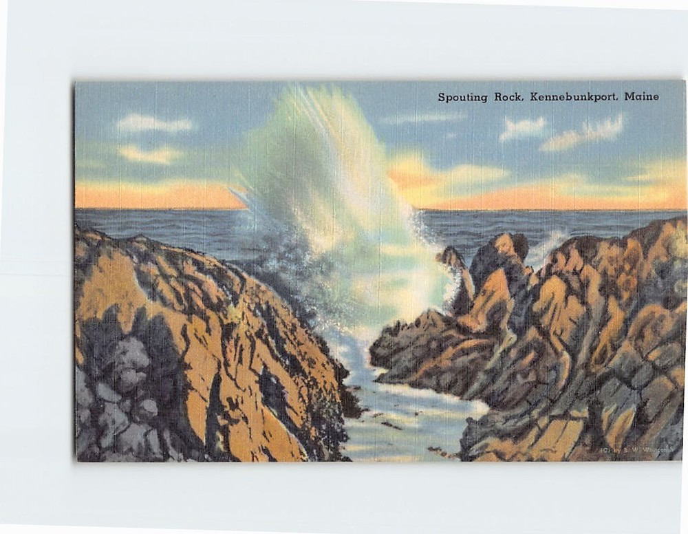 Postcard Spouting Rock Kennebunkport Maine USA North America