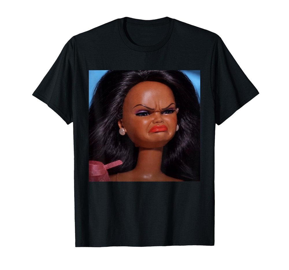 Angry Disgusted Black Doll Face Meme Reaction Meme Funny T-Shirt