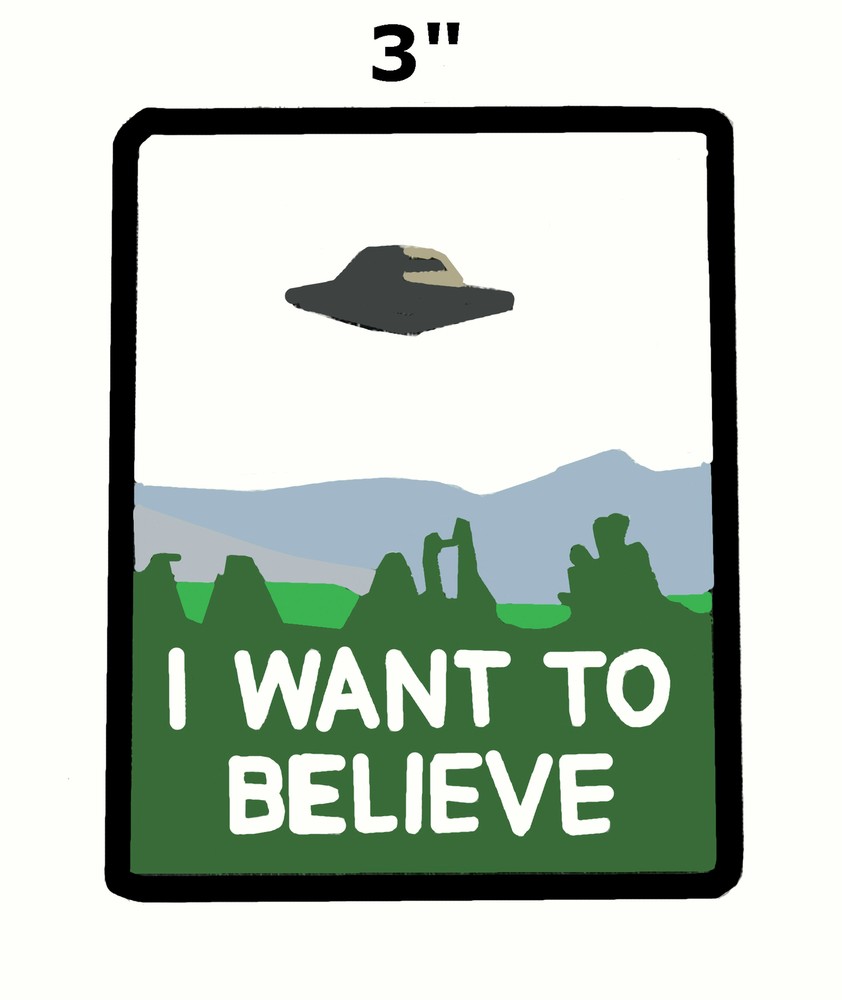 I Want To Believe Xfiles Car Truck Window Bumper Graphic Sticker Decal Souvenir