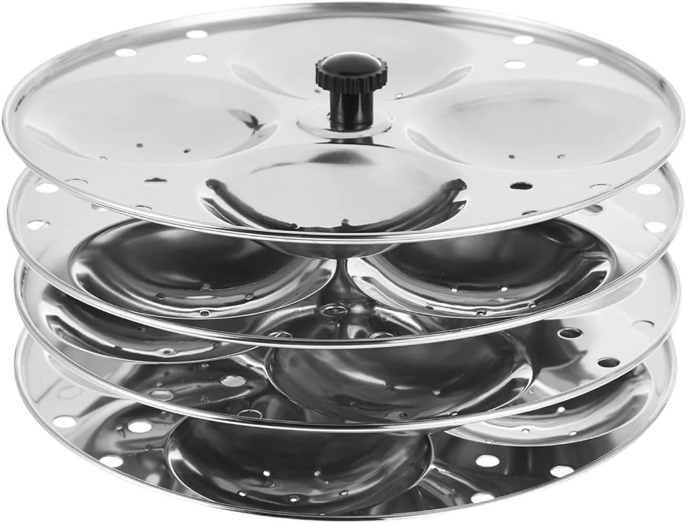 Idli Maker Stand – 4 Tier, Makes 16 Idlis, Fits 5/6/8 Quart Multi Cooker,