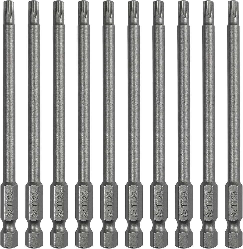 PTSLKHN 10PCS T25 Torx Screwdriver Bit Sets, 4‘’Length Magnetic Security Torx Bi