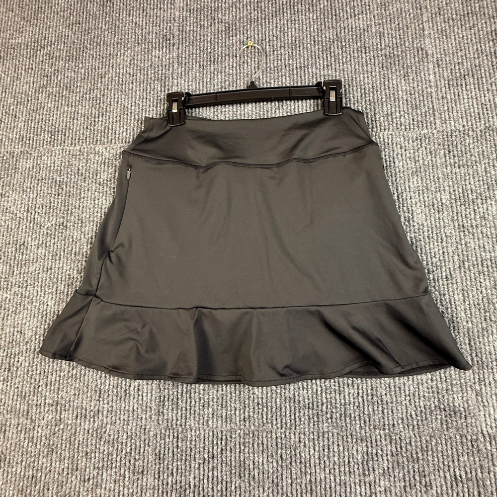 NWOT Viodia Size LG Black Ruffle Athletic Skort Golf Tennis Running Skirt Pocket
