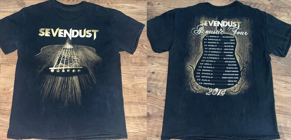 2 Sides Sevendust Band America Acoustic Tour Shirt Black S-5XL BT986
