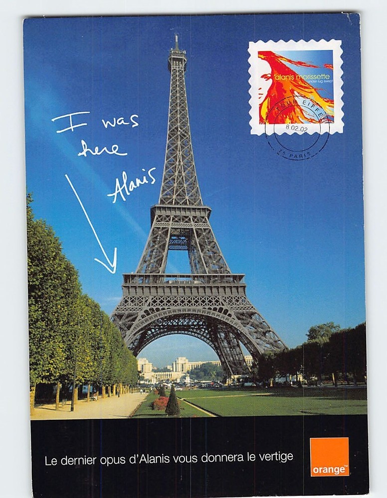 Postcard Eiffel Tower Paris France