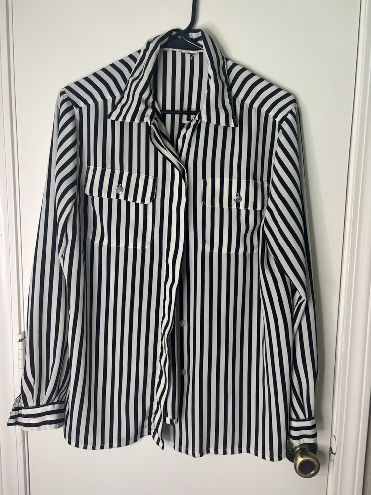 Striped Women’s  Button Down Shirt Size Unknown- Small