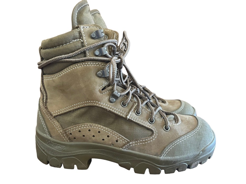 Bates Vibram Sole Hot Weather Combat Hiker Boots Olive Mojave Size 6.5 Regular