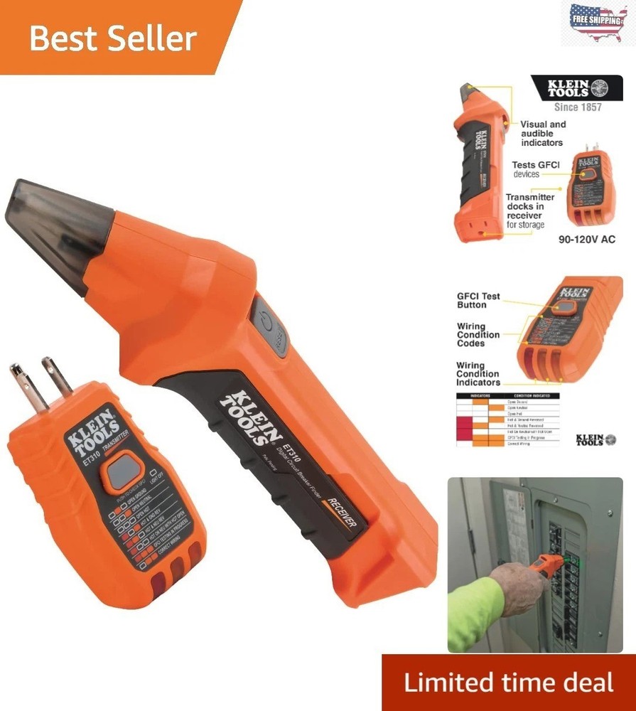 Klein Tools AC Circuit Breaker Finder & GFCI Tester - 90-120V Compatibility