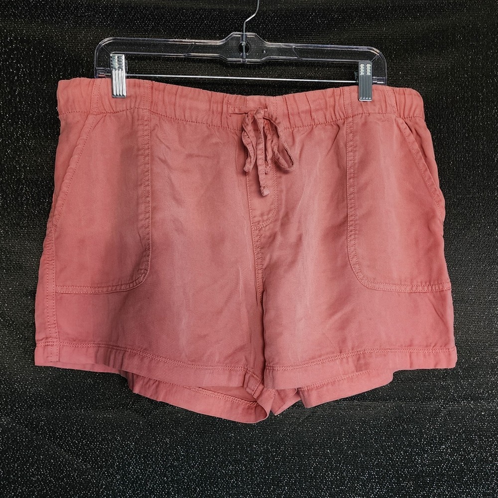 GAP Pink Lyocell Pull On Shorts Large Elastic Waist Drawstring Pockets