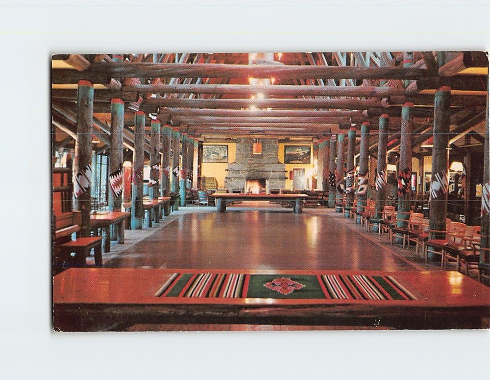 Postcard Paradise Inn Lobby Mt. Rainier National Park Washington USA