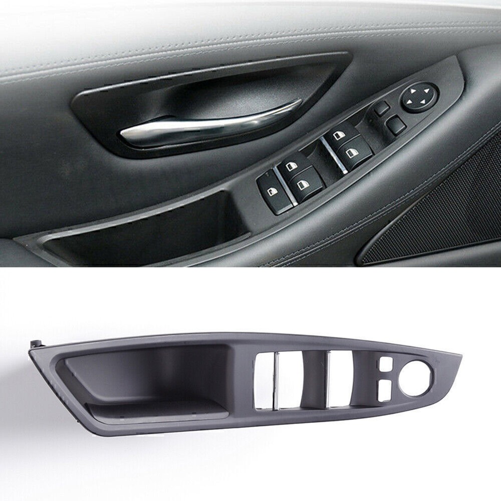 Front Left Door Panel Handle Pull Trim Cover for BMW F10 F11 F18 2010-17 Black