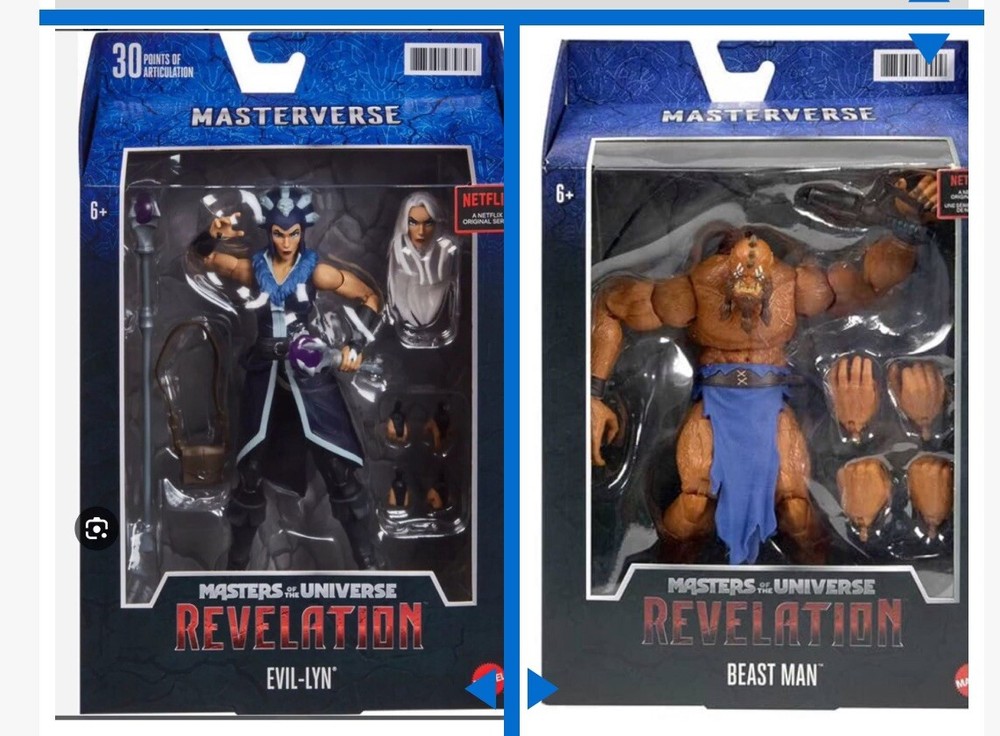 MOTU Revelation Beast Man & Evil Lyn Masters of the Universe New In Box