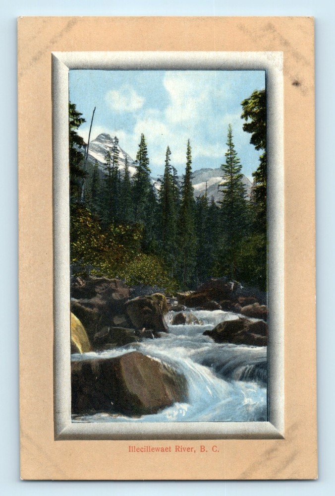 Illecillewaet River White Water Rapids Mo BC British Columbia Canada Postcard C2