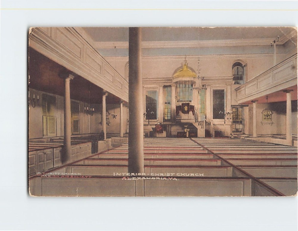 Postcard Interior Christ Church Alexandria Virginia