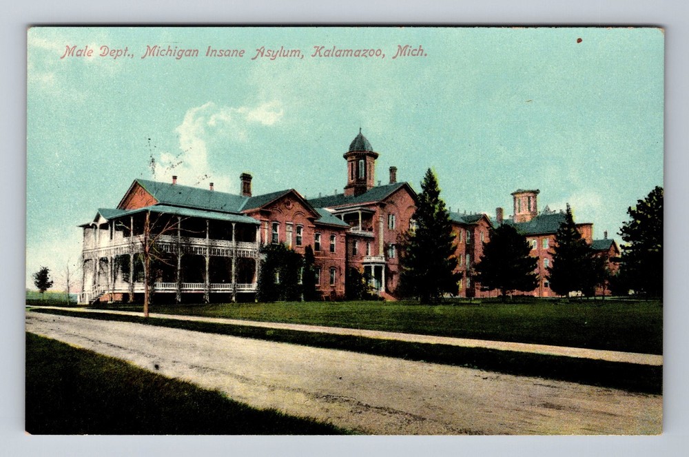 Kalamazoo MI-Michigan, Male Department MI Insane Asylum, Vintage Postcard