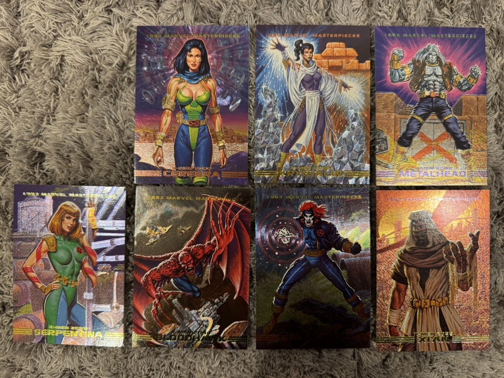 1993 Marvel Masterpieces NEAR COMPLETE X-MEN 2099 DYNA ETCH CARD SET - Missing 1