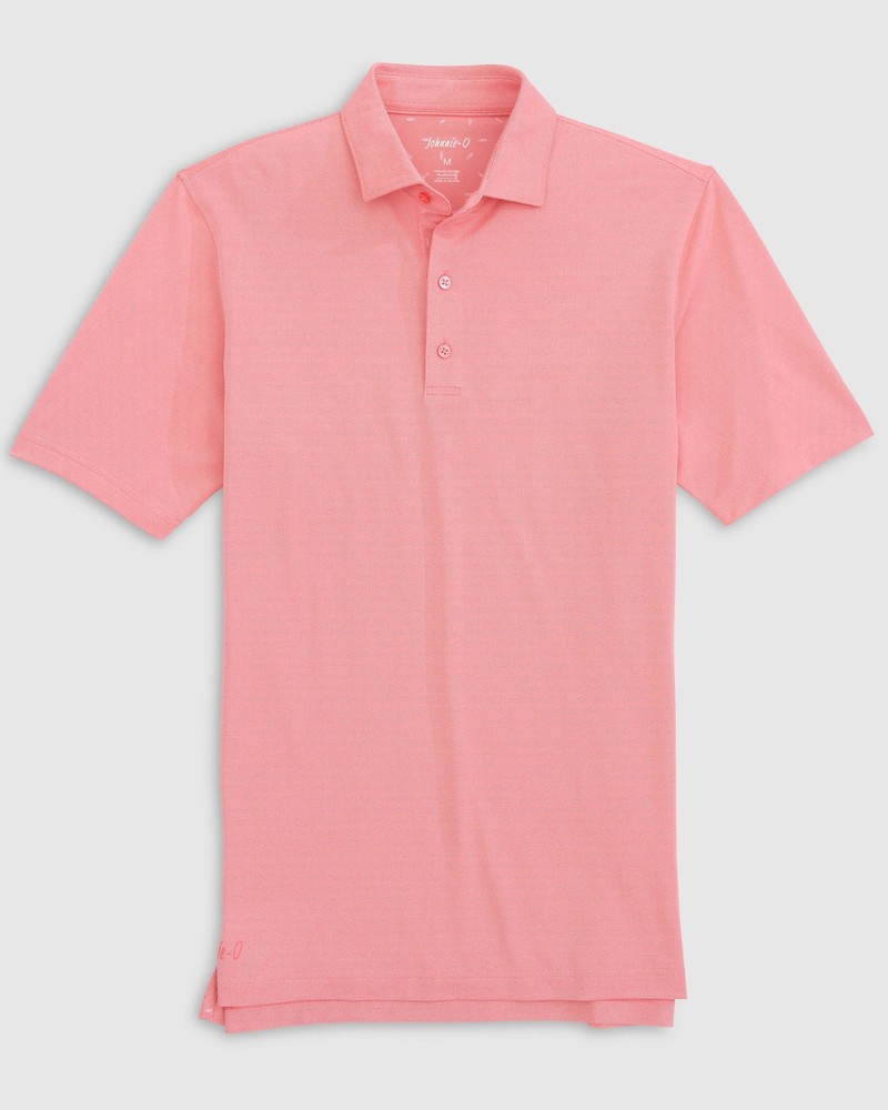 johnnie-O Streels Solid Mesh Performance Polo Candy Size L