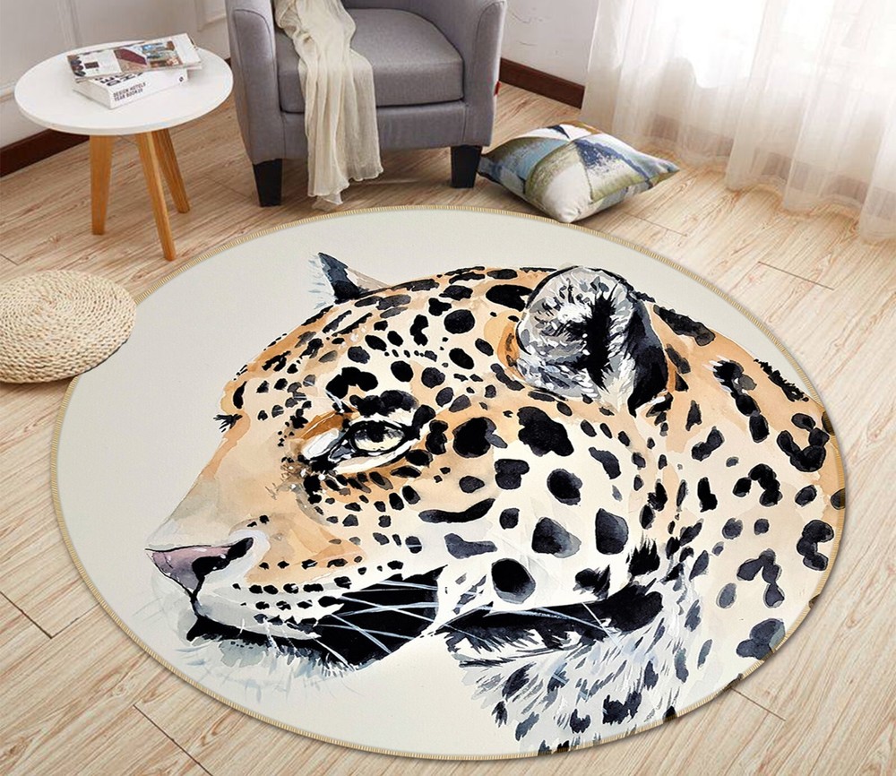 3D Leopard Painting AHO186937 Animal Non Slip Rug Mat Elegant Photo Carpet Romy