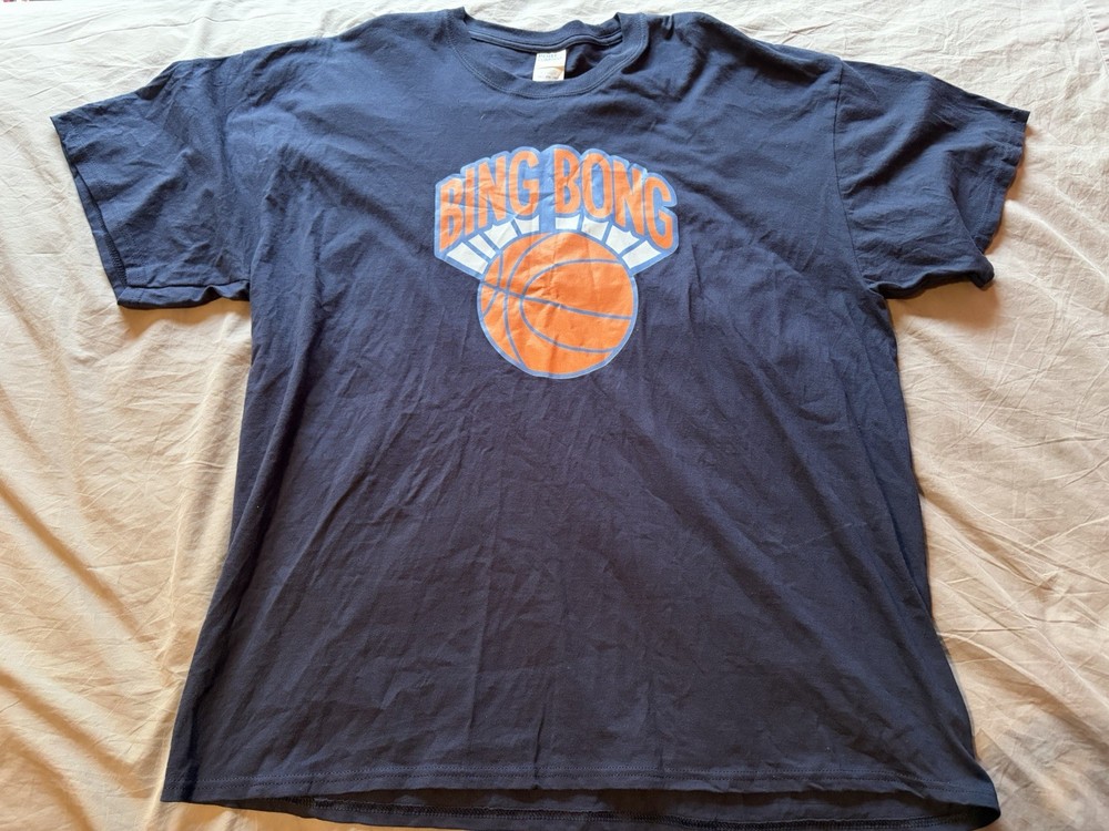 Bing Bong Shirt with Vintage New York Knicks NBA Logo; Men’s 2XL