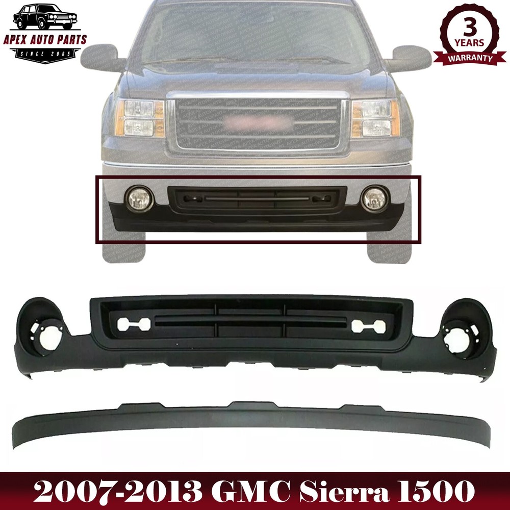 Front Lower Valance Textured & Extension Textured For 2007-2013 GMC Sierra 1500
