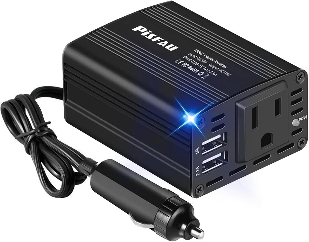 Convertidor De Corriente 150W Para Autos Carros DC 12V A 110V AC Inversor Y USB