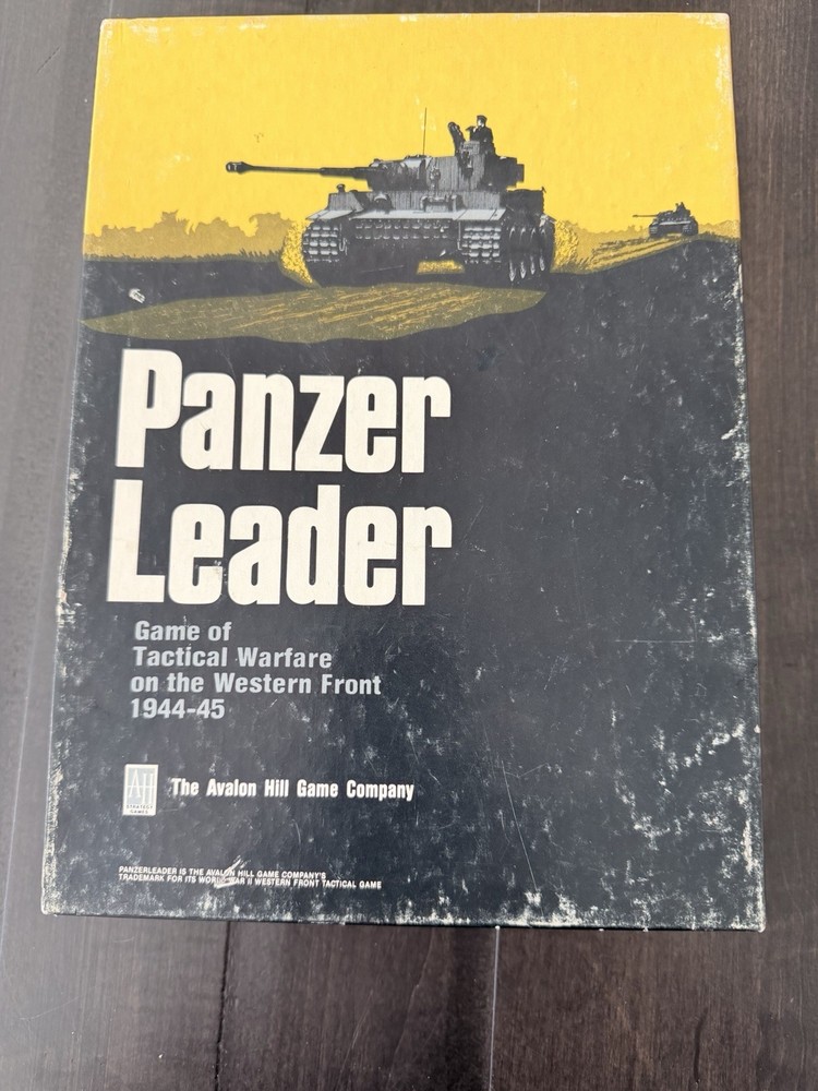 Vintage 1974 Avalon Hill PANZER LEADER WWII Board Game Complete Maps & Counters