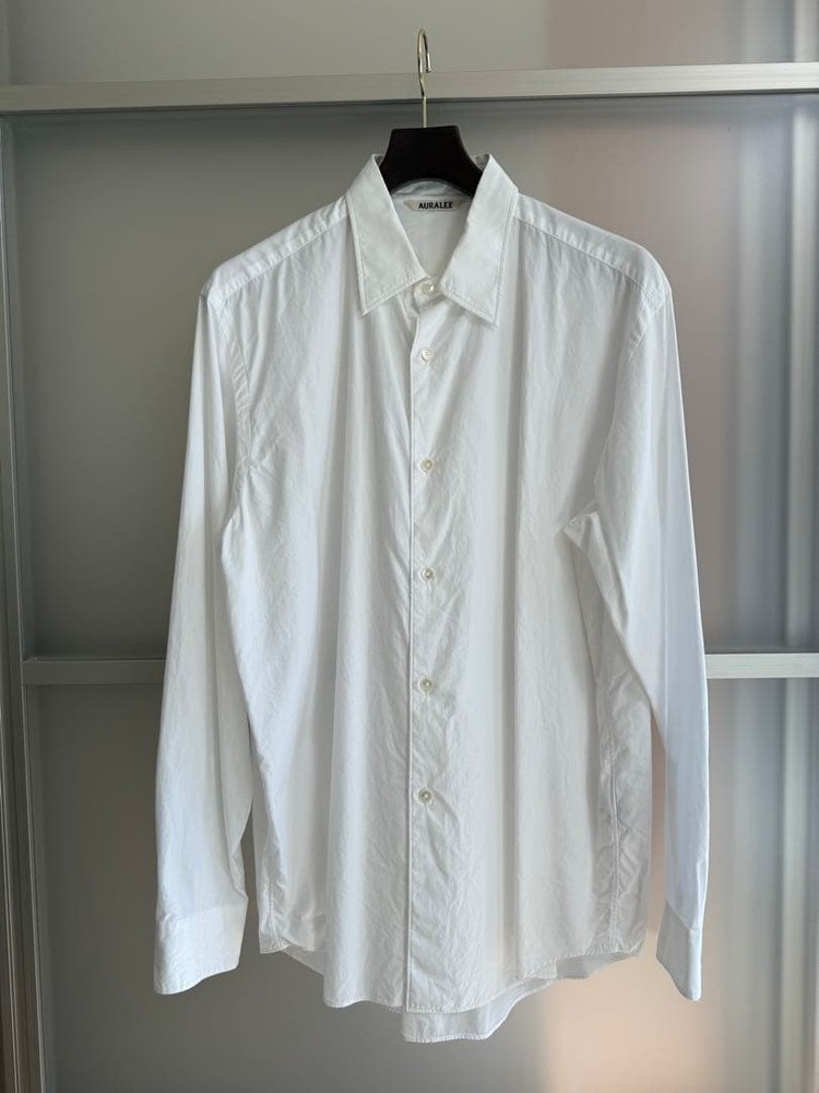 AURALEE WASHED FINX TWILL SHIRTS White 5