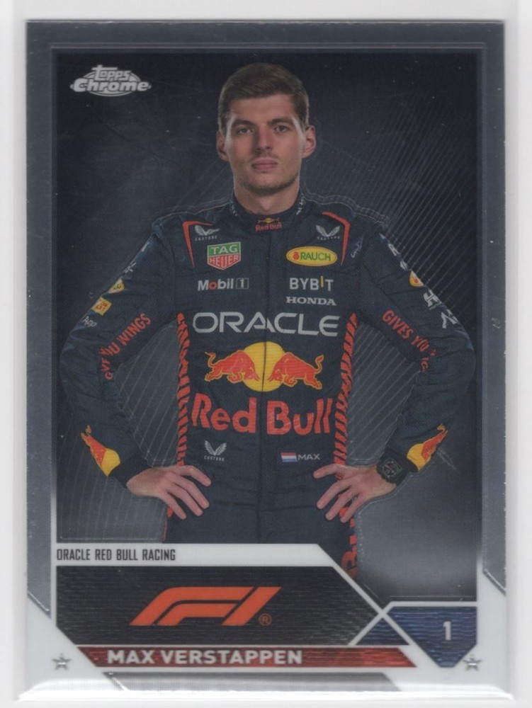 2023 Topps Chrome Formula 1 Max Verstappen Oracle Red Bull Racing #1
