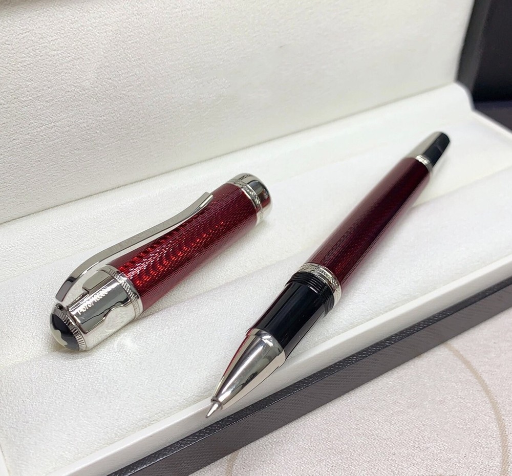 Deluxe Verne Series Red Color 0.7mm Black ink Rollerball Pen No Box